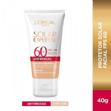 PROTETOR SOLAR FACIAL COM COR LOREAL EXPERTISE ANTIRRUGAS FPS60 40GR