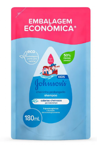SHAMPOO JOHNSONS KIDS CHEIRINHO PROLONGADO REFIL 180ML
