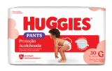 FRALDA ROUPINHA HUGGIES SUPREME CARE G COM 30 UNIDADES