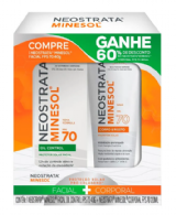 KIT PROTETOR SOLAR FACIAL FPS 70 OIL CONTROL 40G + PROTETOR SOLAR CORPO E ROSTO FPS 70 120ML NEOSTRATA MINESOL