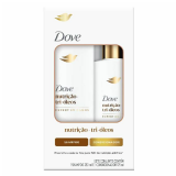 KIT SHAMPOO 350ML + CONDICIONADOR 175ML DOVE NUTRIO + TRI-LEOS