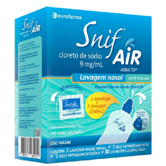 Cloreto S�dio Snif Air 0,9% Frasco 240Ml + 30 Envelopes.