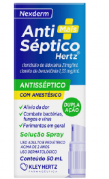 Solu��o Antiss�ptica Hertz com Anest�sico Spray com 50ml