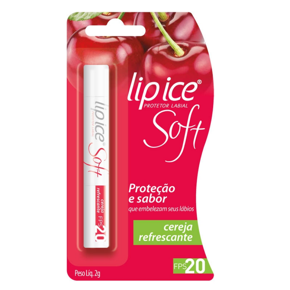 PROTETOR LABIAL LIP ICE CUBE FPS 20 CEREJA REFRESCANTE 65G Drogão Super