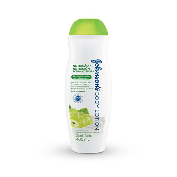 LOÇÃO HIDRATANTE JOHNSON’S BODY LOTION UVA VERDE 400ML Drogão Super