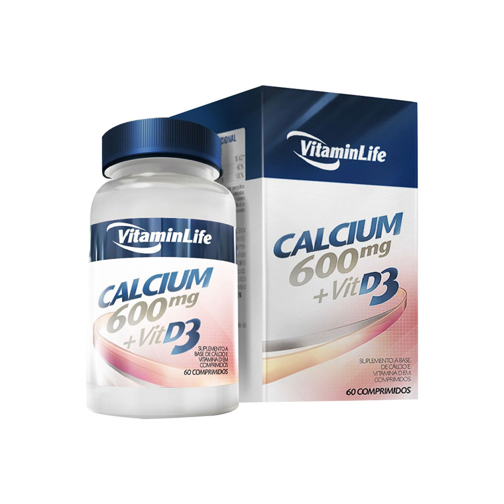 Vitaminlife Calcium 600mg Vit D3 60 CÁpsulas Drogão Super 0427