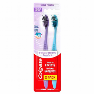 ESCOVA DE DENTE COLGATE GENGIVA COMFORT 2 UNIDADES