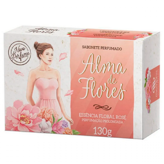 SABONETE  ALMA DE FLORES FLORAL ROSE 130G