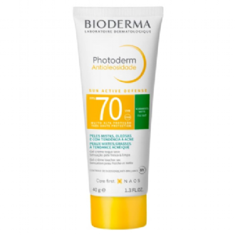 PROTETOR SOLAR FACIAL BIODERMA PHOTODERM ANTIOLEOSIDADE FPS70 40G