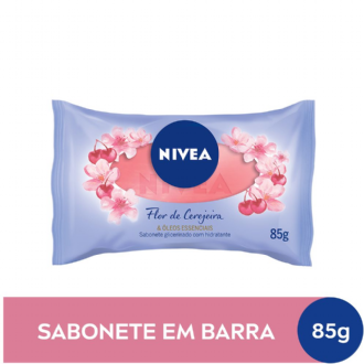 SABONETE EM BARRA NIVEA FLOR DE CEREJEIRA E LEOS ESSENCIAIS 85G