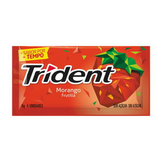 CHICLETE TRIDENT DE MORANGO