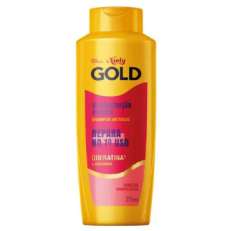 Shampoo Antissal Niely Gold Reconstruo Potente 275ml