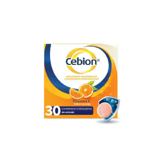 Cebion Vitamina C 1g Sabor Laranja 30 Comprimidos Efervescentes