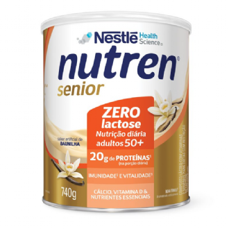 SUPLEMENTO ALIMENTAR NUTREN SENIOR 50+ SEM SABOR ZERO LACTOSE COM 740G