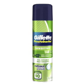 ESPUMA DE BARBEAR GILLETTE PRESTOBARBA SENSITIVE PELE SENS�VEL COM 150G