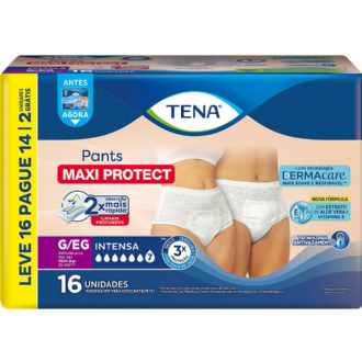 Fralda Geri�trica Tena Pants Maxi Protect G/EG 16 Unidades