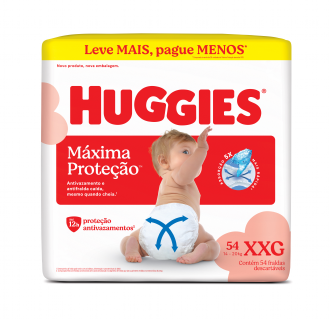 FRALDA HUGGIES SUPREME CARE XXG COM 54 UNIDADES