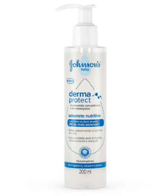 SABONETE LQUIDO NUTRITIVO JOHNSONS BABY DERMA PROTECT 200ML