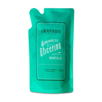SABONETE LÍQUIDO GRANADO DE GLICERINA HORTELÃ REFIL 300ML