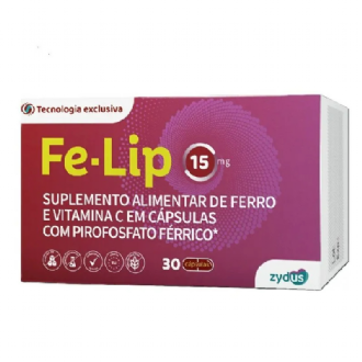 Fe-Lip 15mg Zydus 30 C�psulas
