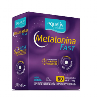 MELATONINA FAST EQUALIV SABOR MENTA 0,21MG 60 COMPRIMIDOS