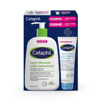 Kit Cetaphil Hidratante 473ml + Lo��o de Limpeza 100ml
