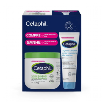 Kit Cetaphil Lo��o de limpeza 100ml + Creme Hidratante 453g