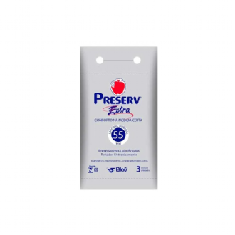 PRESERVATIVO PRESERV EXTRA - 3 UNIDADES