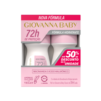 Kit com 2 Desodorantes Roll-On Giovanna Baby Classic