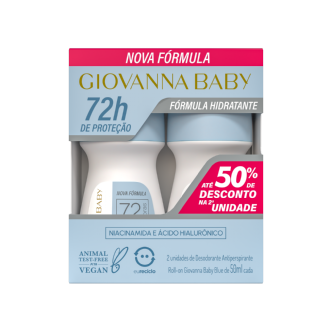 Kit com 2 Desodorantes Roll-On Giovanna Baby Blue