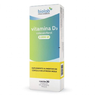 Vitamina D3 2.000UI Biolab 30 cpsulas