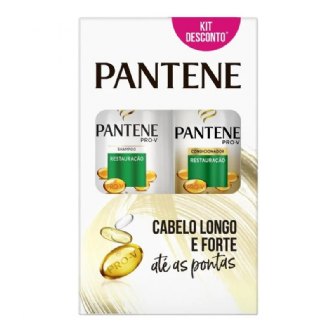 KIT SHAMPOO PANTENE  350ML + CONDICIONADOR 175ML RESTAURA��O