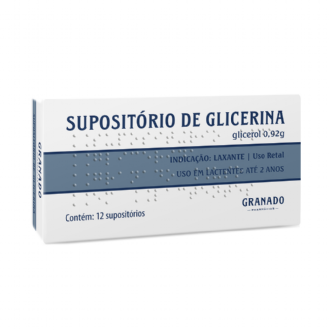 SUPOSITRIO DE GLICERINA 12 UNIDADES