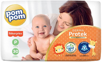 FRALDA POM POM PROTEK P 30 UNIDADES
