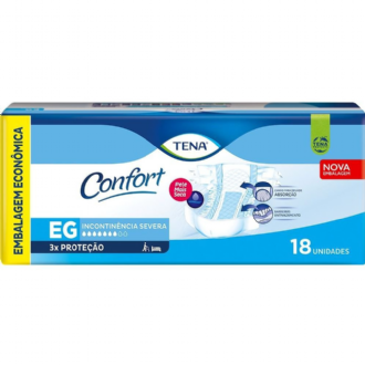 FRALDA GERITRICA TENA CONFORT PACOTE ECONMICO TAMANHO EG 18 UNIDADES