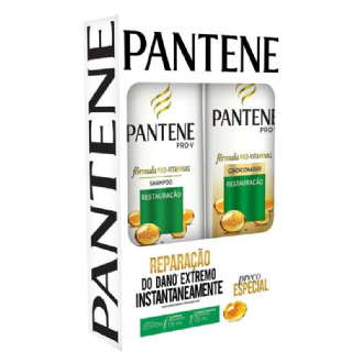 KIT SHAMPOO PANTENE 175ML + CONDICIONADOR 175ML RESTAURA��O