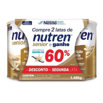 NUTREN SENIOR BAUNILHA  2 UNIDADES COM 740G CADA