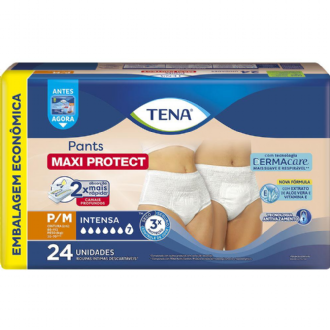 Fralda Geri�trica Tena Pants Maxi Protect P/M 24 Unidades
