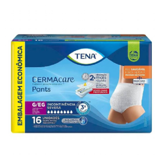 FRALDA GERIATRICA TENA PANTS DERMACARE G/EG - 16 UNIDADES