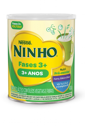 COMPOSTO L�CTEO NINHO FASES 3+ INFANTIL COM 400G