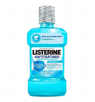 ENXAGUANTE ANTISS�PTICO BUCAL LISTERINE ANTIT�RTARO ZERO �LCOOL MENTA SUAVE 250ML