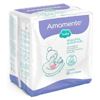 ALGODO AMAMENTE BABY QUADRADO 50UN