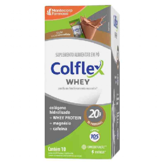 Suplemento Alimentar Colflex Whey Protein Chocolate 10 Sach�s
