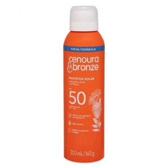 Protetor Solar Aerossol Cenoura e Bronze FPS 50 200ml