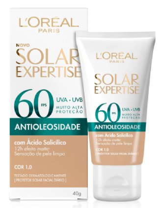 PROTETOR SOLAR LOREAL EXPERTISE COR CLARA FPS60 40G