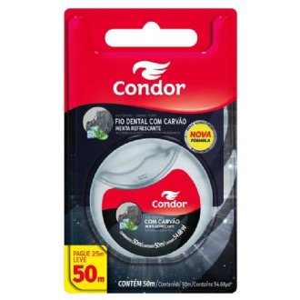 Fio Dental Carvo Menta Refrescante Condor Leve 50m Pague 25m