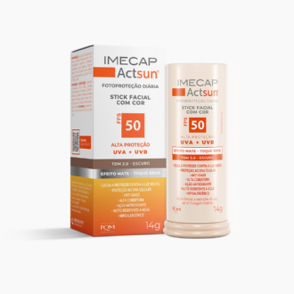 IMECAP PROTETOR SOLAR FACIAL STICK ACTSUN FPS50 TOM 3.0 14G