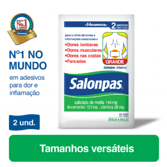 SALONPAS ADESIVO GRANDE COM 2 UNIDADES