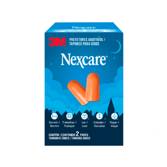 Protetor Auditivo de Espuma Nexcare com 2 pares