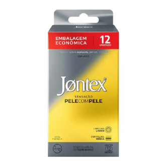 PRESERVATIVO JONTEX SENSA��O PELE COM PELE 12 UNIDADES